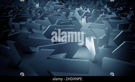 panneaux de signalisation, désorientés, panneaux de signalisation, panneaux de signalisation,désorientables Banque D'Images