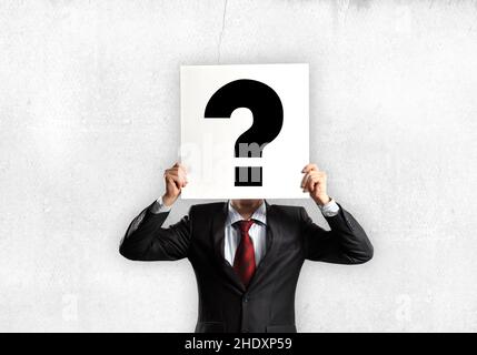 sans indice, point d'interrogation, question, points d'interrogation, questions Banque D'Images