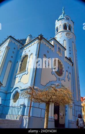 Eglise bleue St Elizabeth dans la vieille ville de Bratislava Slovaquie Europe de l'est Banque D'Images