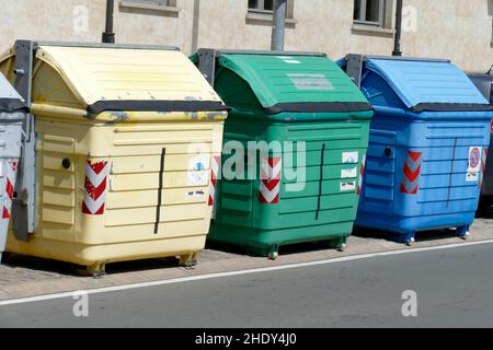 déchets, poubelles, conteneurs à déchets, déchets, poubelle Banque D'Images