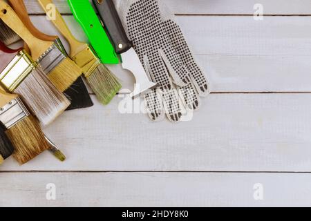 outils, peinture, rénovation, outils, peintures,rénovations Banque D'Images