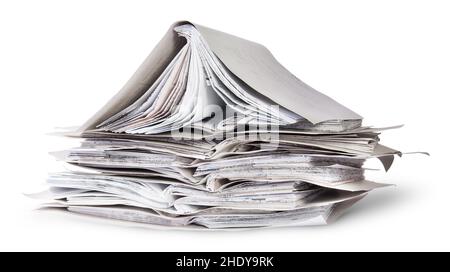 plieuse, pile de papier, instructions de pliage, chemises, piles de papier,documents administratifs Banque D'Images