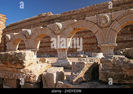 archéologie, leptis magna, monde antique, archéologies, leptis magna,mondes anciens Banque D'Images