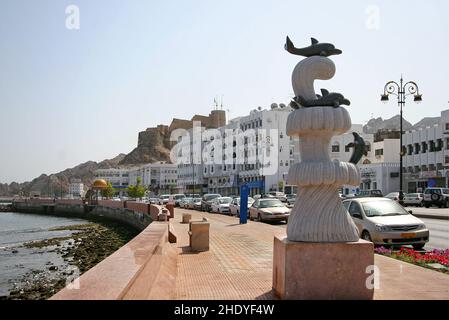 promenade, muscat, promenades, masqaṭ, muscats Banque D'Images