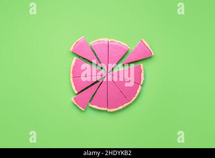 gâteau, graphique à secteurs, gâteaux, graphiques à secteurs Banque D'Images