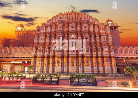 jaipur, hawa mahal, jaipur, hawa mahal Banque D'Images