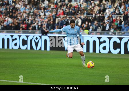 Rome, Italie.06th janvier 2022.Italie: Serie A. au Stadio Olimpico de Rome Latium et Empoli marée 3-3 pour le match de 20th de l'Italien Serie A. dans cette photo Pedro (photo de Paolo Pizzi/Pacific Press) Credit: Pacific Press Media production Corp./Alay Live News Banque D'Images