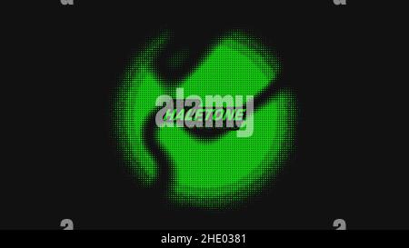 Vecteur abstrait déchiré vert demi-ton déformée sphère.Élément de texture en pointillés crathed.Point de problème Illustration de Vecteur