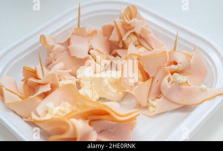 Mélange de hors-d'œuvre italiens pour le dîner de la Saint-Sylvestre Banque D'Images