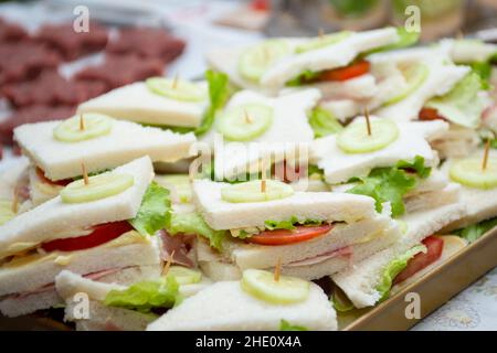 Mélange de hors-d'œuvre italiens pour le dîner de la Saint-Sylvestre Banque D'Images