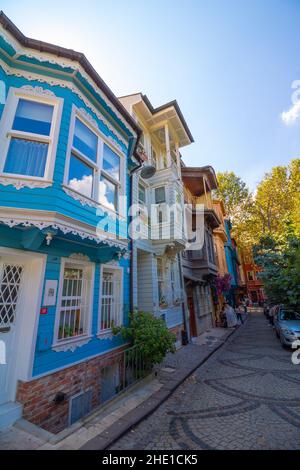 Kuzguncuk.Maisons traditionnelles à Kuzguncuk Uskudar Istanbul.Istanbul Turquie - 9.16.2021 Banque D'Images