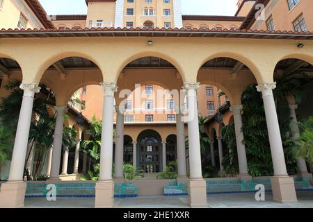 CORAL GABLES, FLORIDE, Etats-Unis, 14 MAI 2012 : détails architecturaux de l'hôtel Biltmore, Coral gables, Floride, etats-unis Banque D'Images