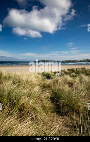 Royaume-Uni, pays de Galles, Pembrokeshire, Poppit Sands, dunes sur l'estuaire de la rivière Teifi Banque D'Images