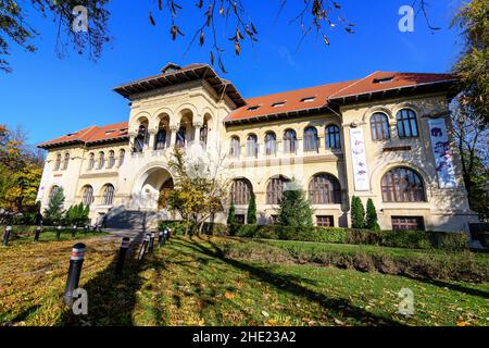 Bucarest, Roumanie, 15 novembre 2020 - entrée principale au Musée national de géologie Banque D'Images