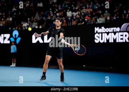 RAFAEL NADAL (ESP) en action lors de l'été 2022 de Melbourne, le samedi 2022 janvier, Melbourne Park Banque D'Images