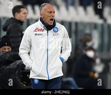 Turin, Italie.06th janvier 2022.Marco Domenichini pendant la série Un match Juventus Napoli au stade Allianz à Turin (photo par Agnfoto/Pacific Press) crédit: Pacific Press Media production Corp./Alay Live News Banque D'Images