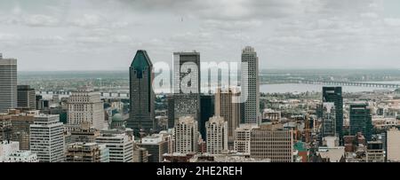 Panorama urbain de Montréal du Mont-Royal - Québec, Canada Banque D'Images