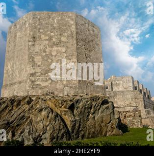 Château de Guzman el Bueno à Tarifa de Cadix, Andalousie Banque D'Images