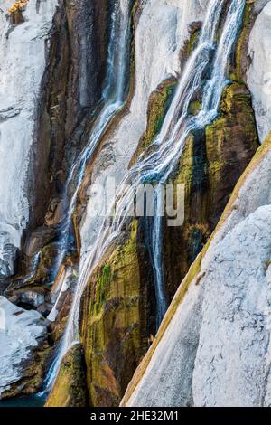 Shoshone Falls; Shoshone Falls Hydroelectric Project; Snake River Canyon; près de Twin Falls; Idaho; États-Unis Banque D'Images