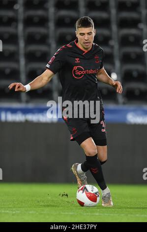 Swansea, Royaume-Uni.08th janvier 2022.Jan Bednarek #35 de Southampton en action pendant le match à Swansea, Royaume-Uni, le 1/8/2022.(Photo par Mike Jones/News Images/Sipa USA) crédit: SIPA USA/Alay Live News Banque D'Images