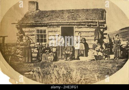 Famille Mormon (la polygamie de Russell dans la basse vie). Banque D'Images