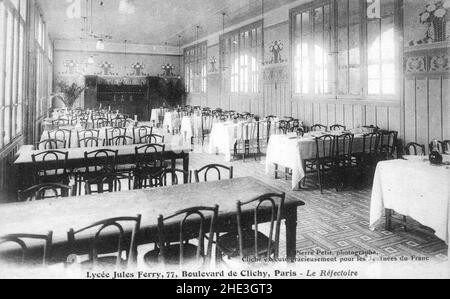 Le Réfectoire lycée Jules-Ferry. Banque D'Images