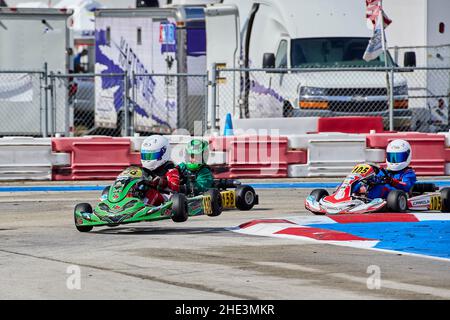 Homestead, Floride, États-Unis.8th janvier 2022.138 Ty Fisher lors de sa Super Karting USA (SKUSA) Winter Series 2022, Credit: Yaroslav Sabitov/YES Market Media/Alamy Live News Banque D'Images