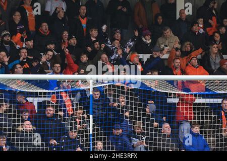 Hartlepool, Royaume-Uni.08th janvier 2022.Fans de Blackpool pendant le match à Hartlepool, Royaume-Uni le 1/8/2022.(Photo de Mark Cosgrove/News Images/Sipa USA) crédit: SIPA USA/Alay Live News Banque D'Images