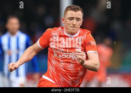 Hartlepool, Royaume-Uni.08th janvier 2022.Shayne Lavery #19 de Blackpool pendant le match à Hartlepool, Royaume-Uni le 1/8/2022.(Photo de Mark Cosgrove/News Images/Sipa USA) crédit: SIPA USA/Alay Live News Banque D'Images