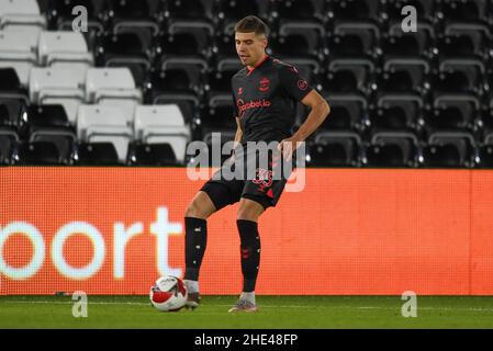 Swansea, Royaume-Uni.08th janvier 2022.Jan Bednarek #35 de Southampton en action pendant le match à Swansea, Royaume-Uni, le 1/8/2022.(Photo par Mike Jones/News Images/Sipa USA) crédit: SIPA USA/Alay Live News Banque D'Images