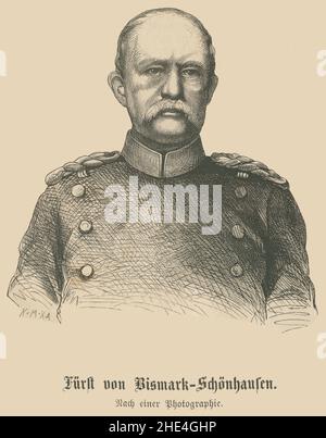 Europa, Deutschland, Schleswig-Holstein, Friedrichsruh, Otto Fürst von Bismarck, deutscher Reichskanzler, Motiv aus :Allgemeine Weltgeschichte für alle Stände von den frühesten Zeiten bis zum Jahr 1870, herausgeben von Karl von Rotteck , durchgesehen und fortgeführt von Wilhelm Zimmermann, Stahlstich von Carl Mayer Kunst-Anstalt in Nürnberg , Richgesehen und Fortgeführt von Wilhelm Zimmermann, Stuttgart 1870, Stahlstung von Kunst-Anstall./ Europe, Allemagne, Schleswig-Holstein, Otto Prince de Bismarck , homme politique allemand , image de: ' Allgemeine Weltgeschichte für alle Stände von den frühesten Zeiten bis zum Jahr 1870 ' ( général Banque D'Images