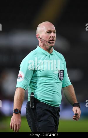 Swansea, Royaume-Uni.08th janv. 2022. Arbitre Simon Hooper pendant le match à Swansea, Royaume-Uni le 1/8/2022.(Photo par Mike Jones/News Images/Sipa USA) crédit: SIPA USA/Alay Live News Banque D'Images