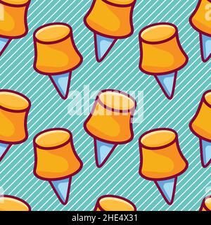 illustration du vecteur de motif sans couture de type punaise Illustration de Vecteur