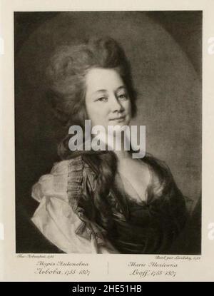 RusPortraits v3-019 Maria Alekseevna Lvova, 1755-1807. Banque D'Images