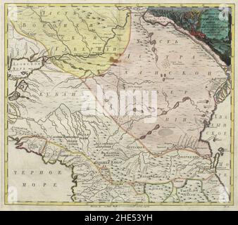 Empire russe 1745 (carte XI HQ). Banque D'Images