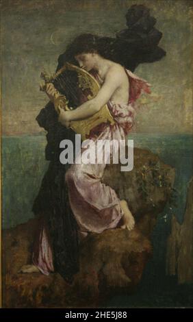 Sahpo embrunant sa lyre-Jules Elie Delaunay mg 8276. Banque D'Images