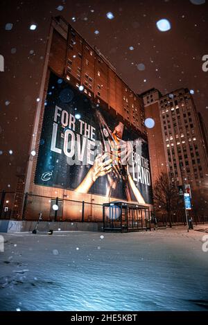 Sherwin Williams pour l'amour pour la bannière terre cleveland ohio Banque D'Images