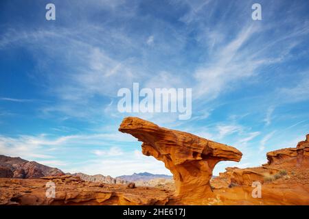 Rock Prominence dans Gold Butte National Monument, Nevada, États-Unis. Banque D'Images