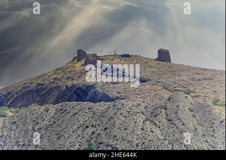 Ruines de l'Alcazaba de Alquife à Grenade - Espagne. Banque D'Images