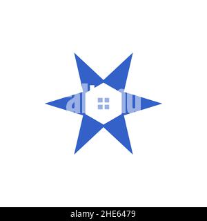 concept de logo star home. illustration vectorielle. Illustration de Vecteur