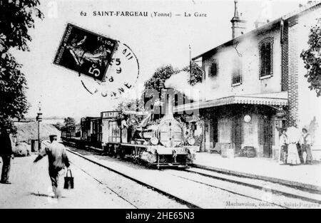 Gare de Saint-Fargeau 1. Banque D'Images