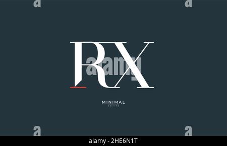 Lettre alphabétique icône logo RX Illustration de Vecteur