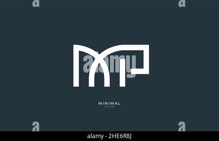Lettre alphabet icône logo MP Illustration de Vecteur