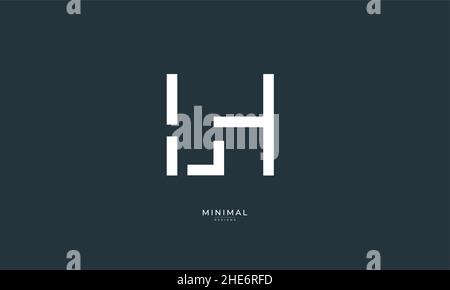 Lettre alphabétique logo LH Illustration de Vecteur
