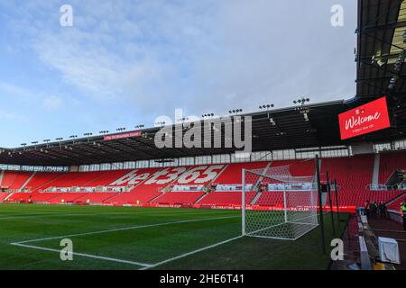 Stoke on Trent, Royaume-Uni.09th janvier 2022.Vue générale du stade bet365, stade de Stoke City, avant le match de la coupe Emirates FA 3rd contre Leyton Orient à Stoke-on-Trent, Royaume-Uni, le 1/9/2022.(Photo de Simon Whitehead/News Images/Sipa USA) crédit: SIPA USA/Alay Live News Banque D'Images