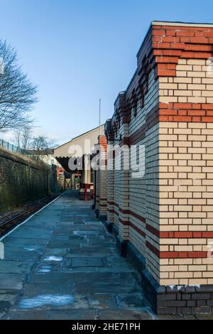 Gare de Bolton Street.East Lancs Railway. Banque D'Images