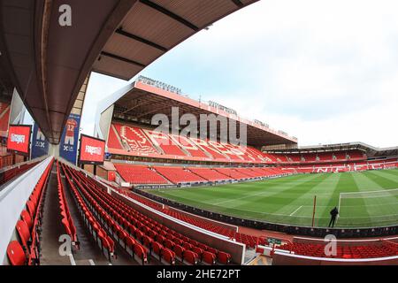 Nottingham, Royaume-Uni.09th janvier 2022.Une vue générale de City Ground. À Nottingham, Royaume-Uni, le 1/9/2022.(Photo de Mark Cosgrove/News Images/Sipa USA) crédit: SIPA USA/Alay Live News Banque D'Images