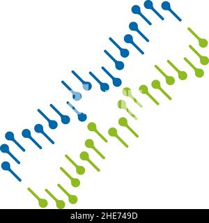 ADN chromosome science génétique vecteur logo Illustration de Vecteur