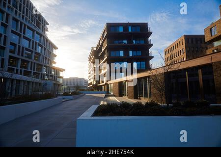 Appartements modernes à la périphérie de la ville de Bruges Banque D'Images