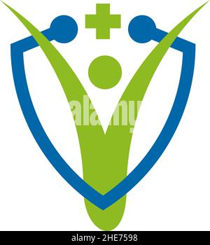 Design du logo vecteur technologique de l'application médicale en ligne Illustration de Vecteur